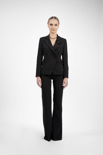 Pantalon clasic evazat - imagine 3