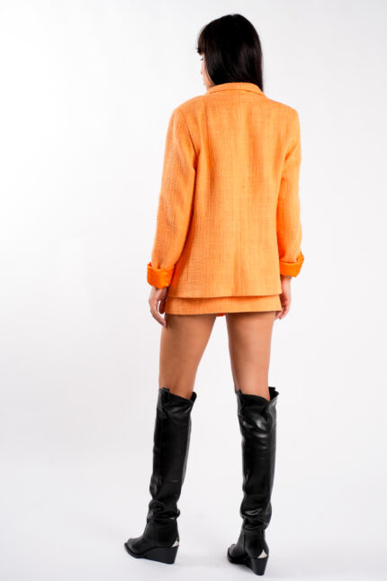 Sacou texturat orange - imagine 3