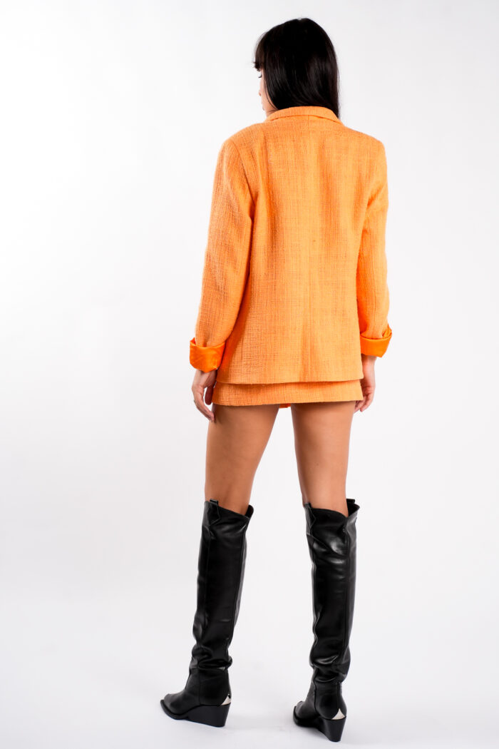 Sacou texturat orange - imagine 3