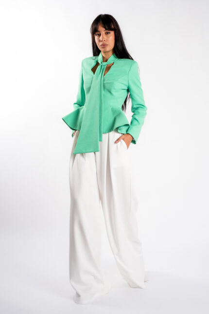 Pantalon cu pliuri frontale - imagine 3