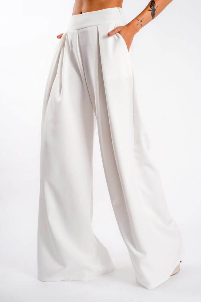 Pantalon cu pliuri frontale - imagine 2