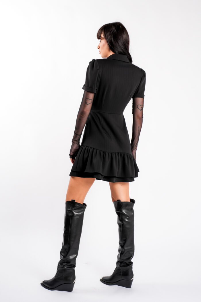 Rochie tip sacou cu maneci din tulle fin - imagine 3