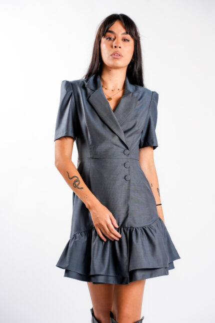 Rochie tip sacou cu volane