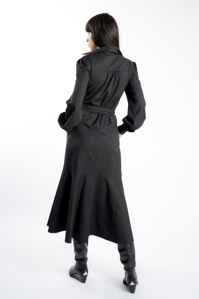 Rochie camasa cu cordon si fusta ampla - imagine 3