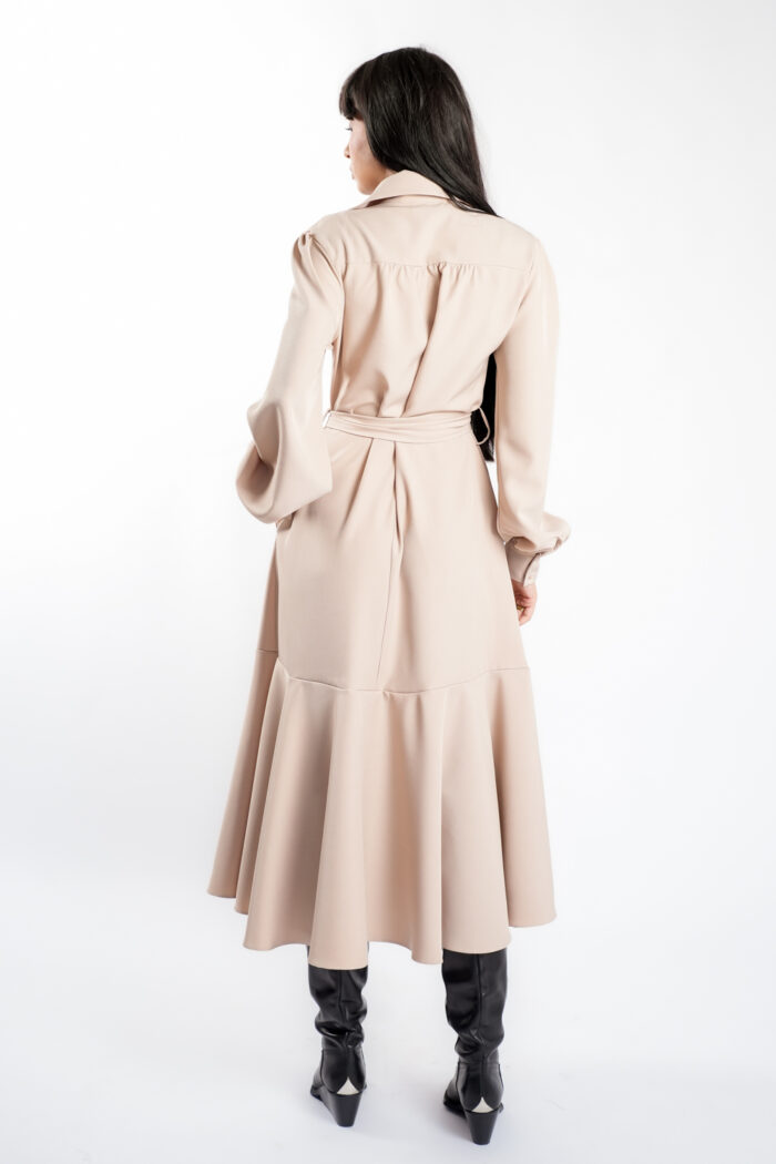 Rochie camasa cu cordon si fusta ampla - imagine 2