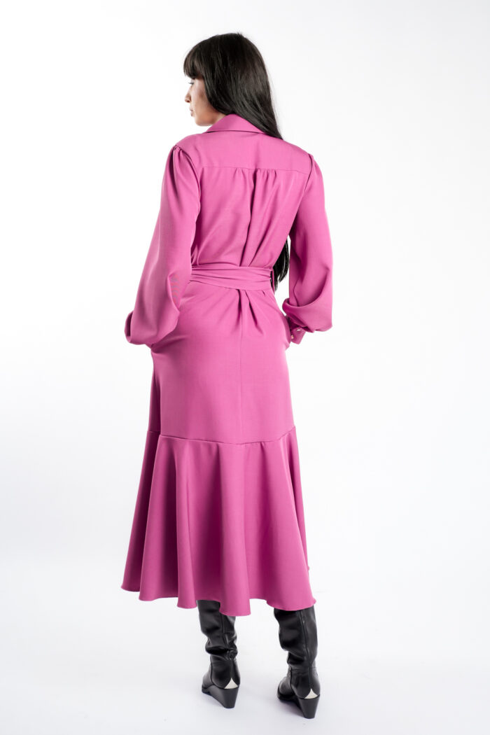 Rochie camasa cu cordon si fusta ampla - imagine 2