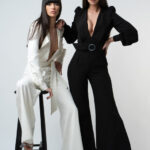 Salopeta cu decolteu adanc white