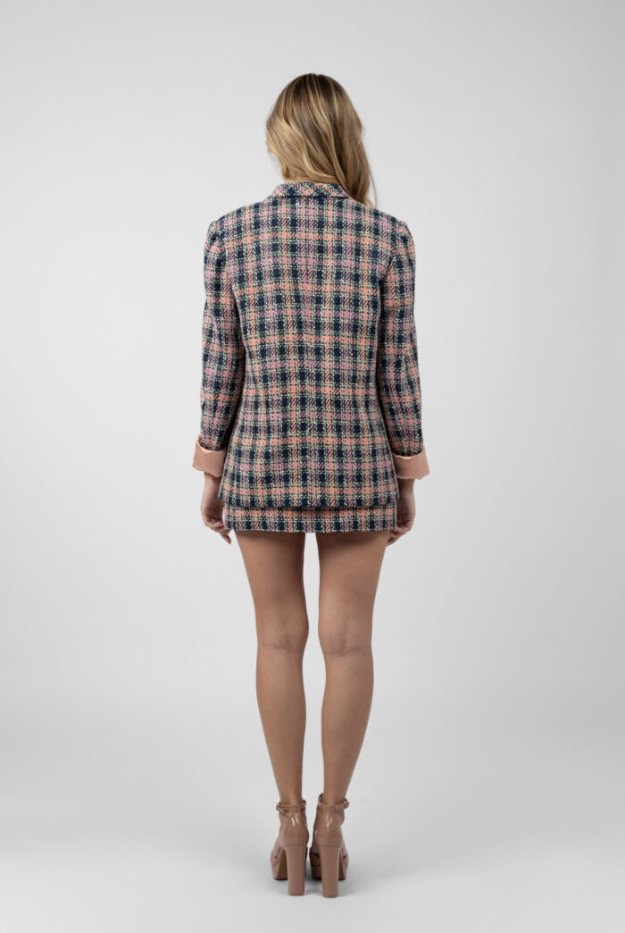 Fusta mini din tweed pastel - imagine 5