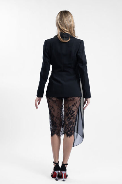 Fusta dantela conica cu betelie - imagine 4