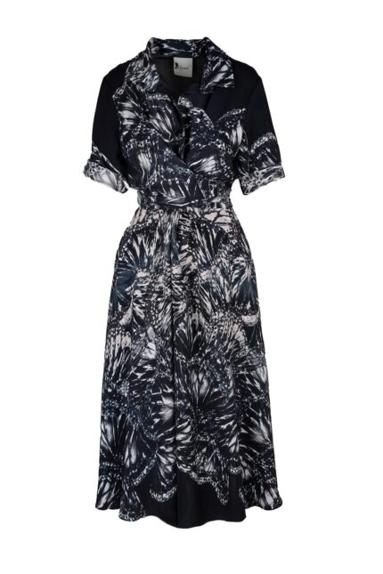 Rochie camasa cu print aripi de fluture