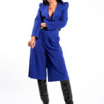 Pantaloni culotte cu talie inalta