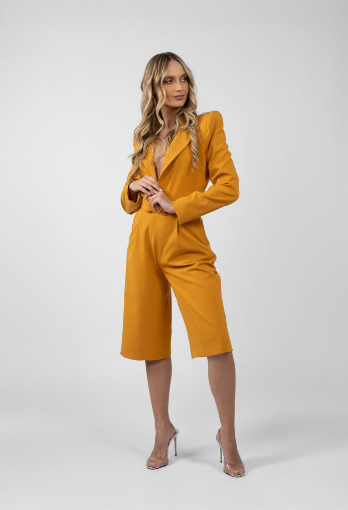 Pantaloni culotte cu talie inalta - imagine 2