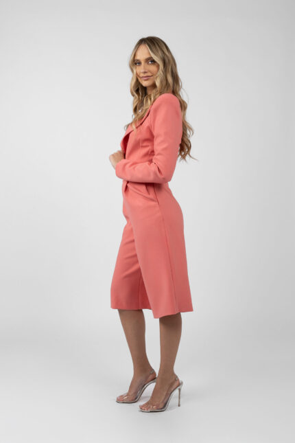 Pantaloni culotte cu talie inalta