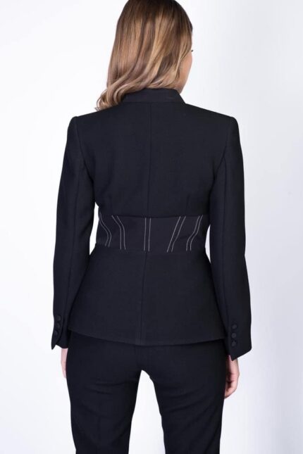 Sacou cu corset si detalii metalice - imagine 4