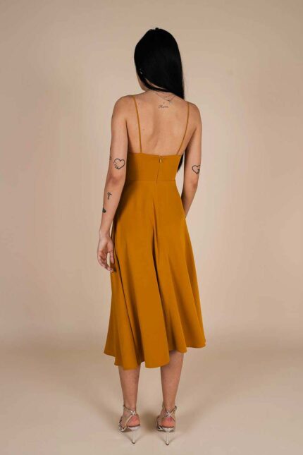 Rochie midi Lurisia Orange Brown - imagine 2