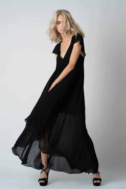 Rochie asimetrica lejera Black