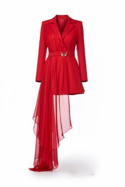 Rochie sacou scurta cu fronseu din matase - imagine 4