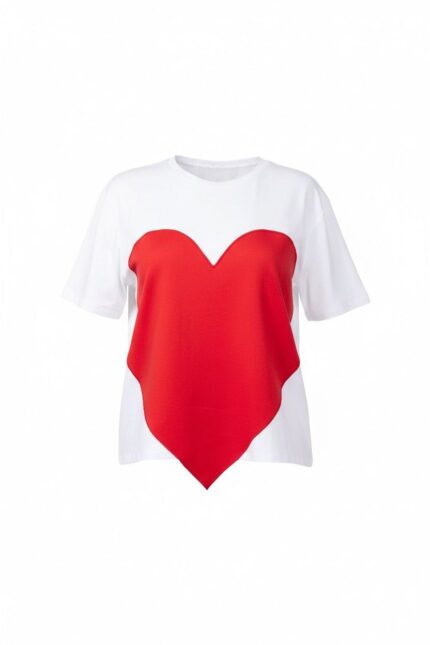 Tricou cu aplicatie in forma de inima - imagine 4